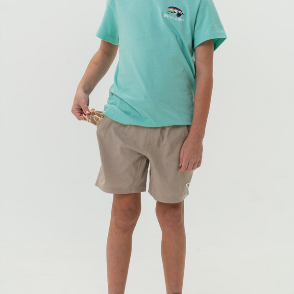 Youth Athletic Short- Heather Khaki- Venado Camo Liner