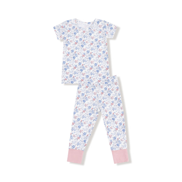 Country Girl Floral Loungewear Set- Ivory/Mellow Rose