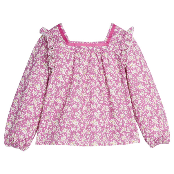 Adams Top- Roland Floral Fuchsia