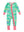Convertible Ruffle One Piece Pajama- Fairway Flamingo