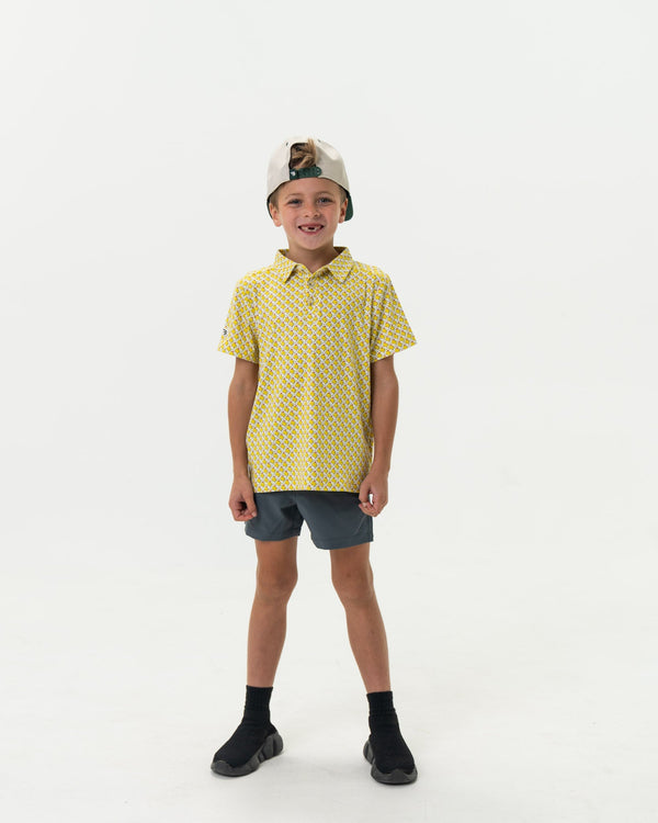 Youth Everyday Short- River Rock Grey- Classic Deer Camo Pocket