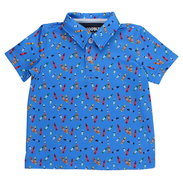 Performance Knit Polo- Tiny Crayons