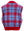 Powder Red Plaid Ole Miss M Sweater Vest- (Women's)