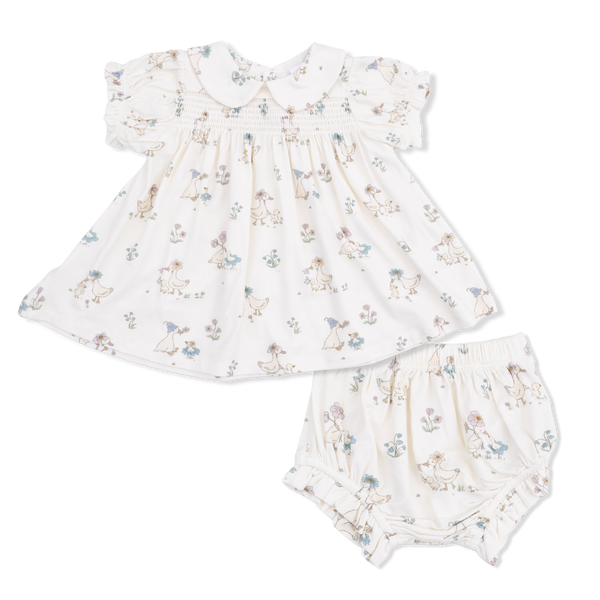 Flower Ducklings Smocked Dress