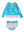 Long Sleeve Rash Guard Bikini- Neon Pool Party