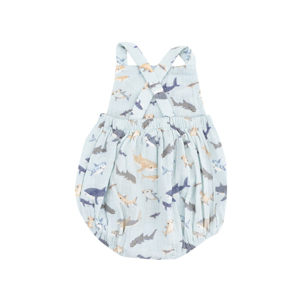 Sharks Retro Sunsuit- Blue