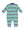 Rugby Stripe Polo Romper- Green/Navy