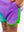 Swim Trunks- Neon Bright Aqua Color Block