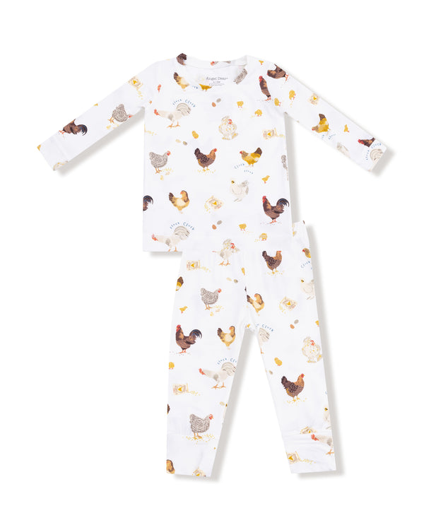 Collector Chickens L/S Loungewear Set- White