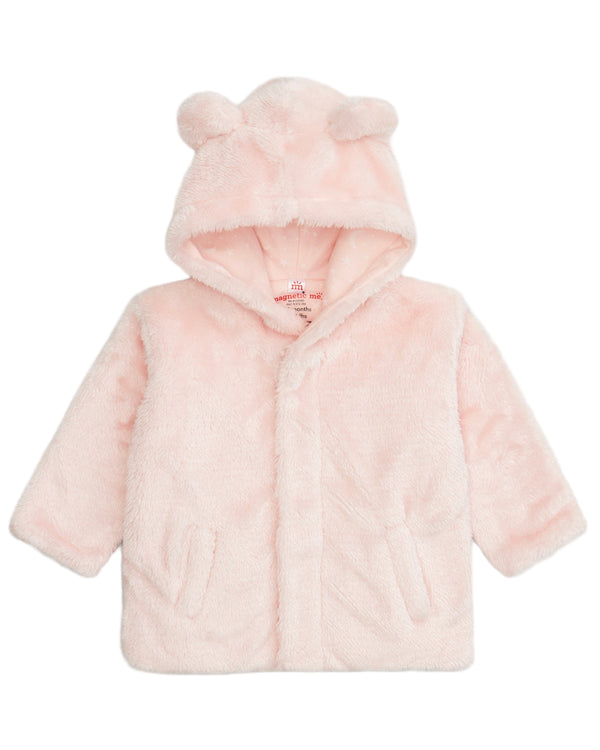 Pink Blossom Minky Magnetic Bear Jacket