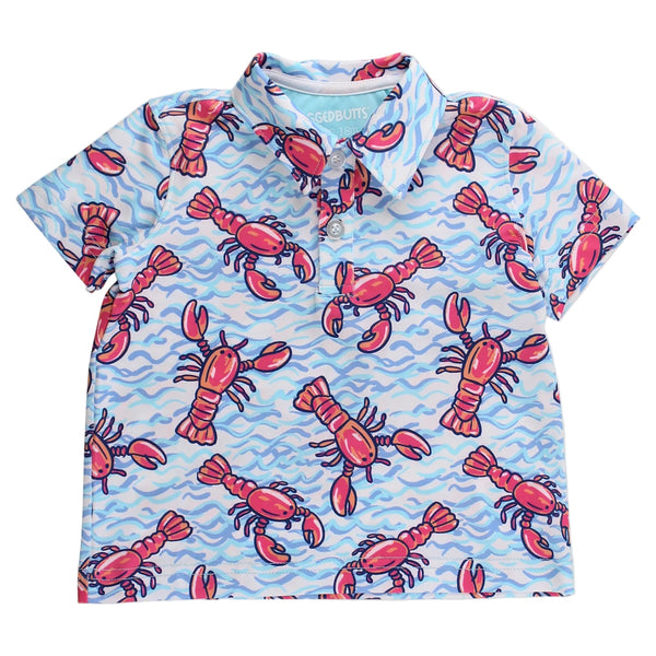 Performance Knit Polo- Blue Lobster Lagoon