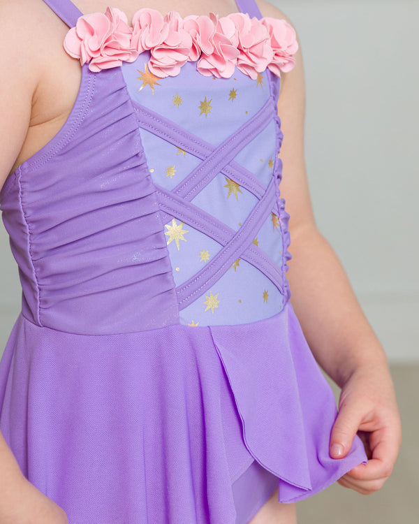 Dress-Up One Piece Swimsuit- Amethyst Princess