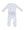 Romi Floral 2 Way Zipper Ruffle Footie- White/Blue Blizzard