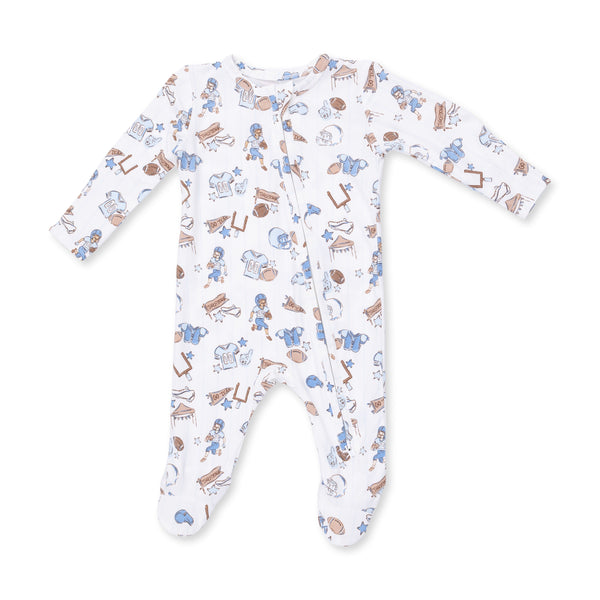 Football 2 Way Zipper Footie