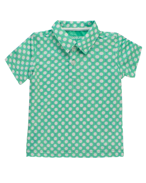Knit Performance Polo- Tiny Tee Time