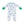 Dog Gone Golf 2 Way Zipper Footie- Light Blue/Green