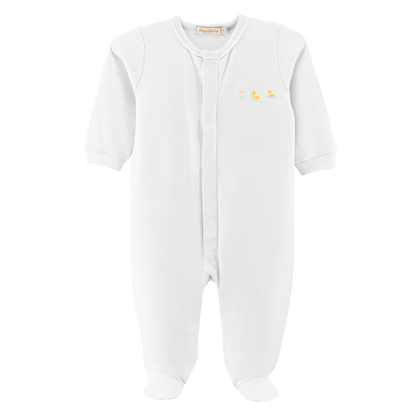 Three Little Ducks Footie- White