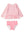 Scallop Hem Rash Guard 2-Piece- Bubblegum Pink Gingham