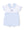 Baby Golf Carts Polo Romper- Blue/White Stripe