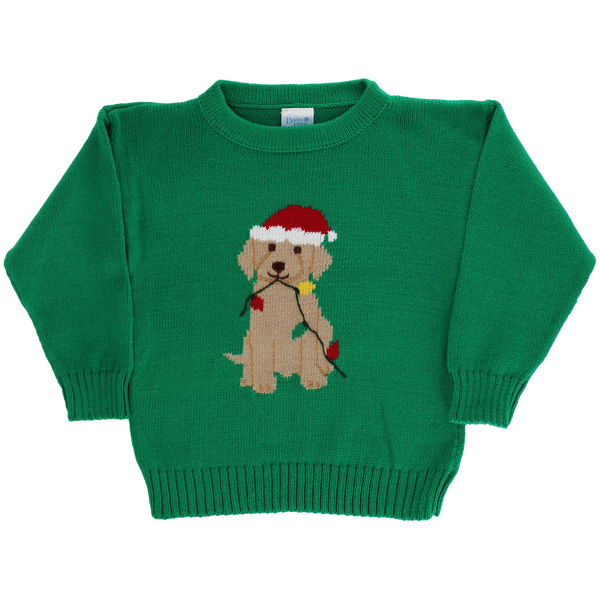 Crew Neck Sweater- Christmas Lab/Kelly