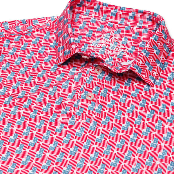 Performance Polo- American Flag Print (Men's)