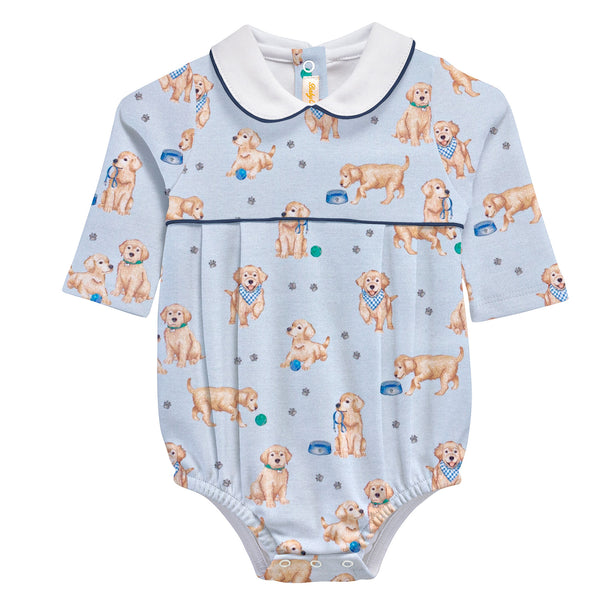 Puppy Adventures Printed Bubble W/ Round Collar
