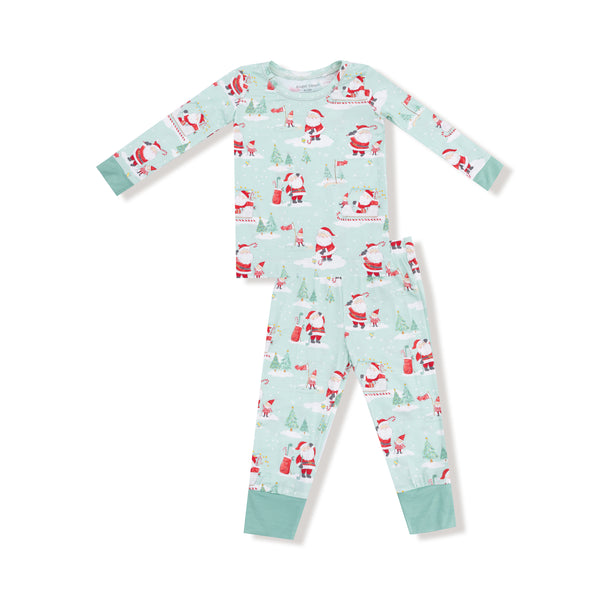 Golfing Santa And Elves L/S Loungewear Set