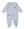 Fight the Fire Footie- Light Blue Stripe