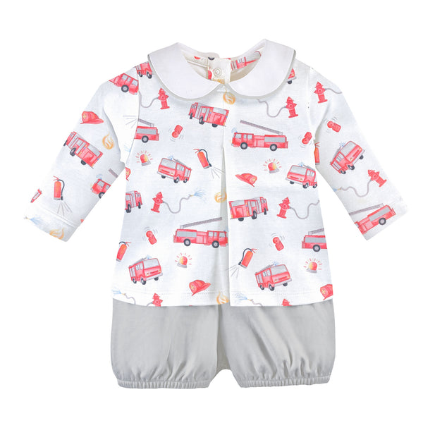 Fire Trucks Printed Bloomer Set