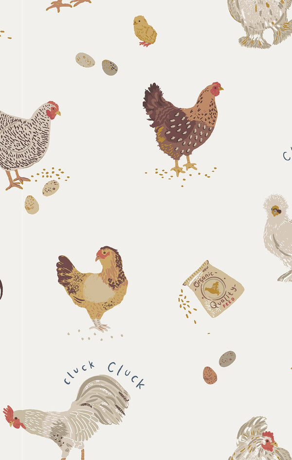 Collector Chickens 2 Way Zipper Footie- White