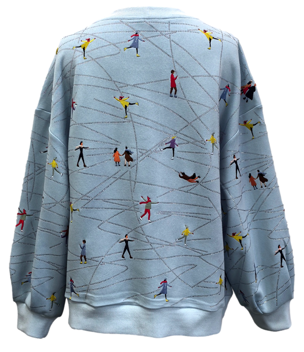Icy Blue Ice Skating Sweatshirt- (Women's)