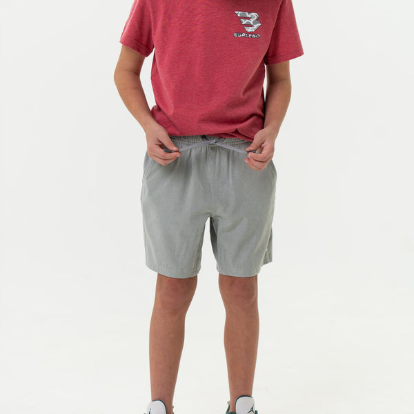 Youth Athletic Short- Light Grey- Aztec Liner