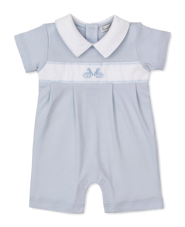 Springtime Bunny Fun Playsuit- Light Blue