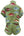 Green Multi Fish Henley Short- (Women's)
