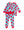 Ruffle Long Sleeve Pajama Set- Blue Apple Of My Eye