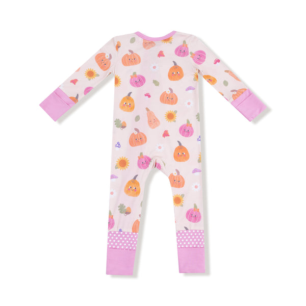 Autumn Pumpkins 2 Way Zipper Romper