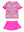 Ruffle Rash Guard Skirted 2-Piece Swimsuit- Neon Shimmer Mermaid