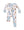Smores 2 Way Zipper Romper- Ivory/Gray Blue