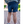 Youth Athletic Short- Heather Navy- American Flag Liner
