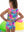 Racerback Flutter Tankini 2-Piece Swimsuit- Neon Ocean Coral