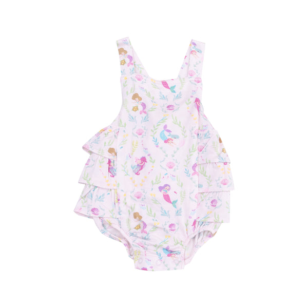 Mermaids Ruffle Sunsuit- Pink