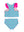 Racerback Flutter Tankini- Neon Star Party