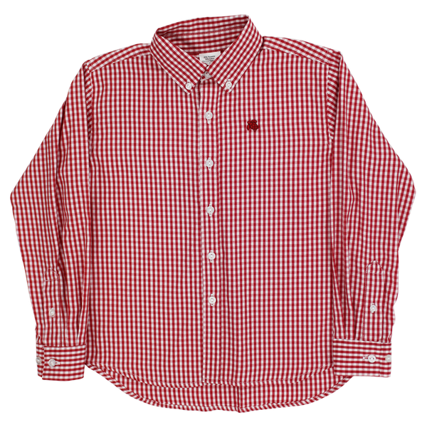 Roscoe Button Down Shirt- Red Check
