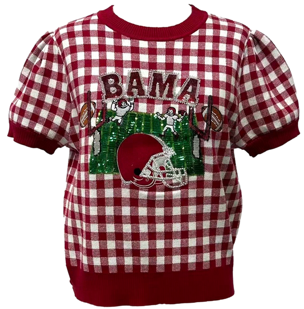 Licensed Bama Gingham Field, Players & Helmet Sweater