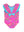 Bow V-Back One Piece Swimsuit- Neon Island Time