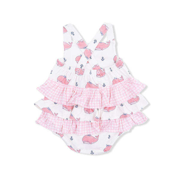 Bubbly Whales Ruffle Sunsuit