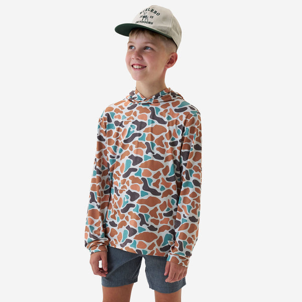 Youth Performance Hoodie- Bayside Camo