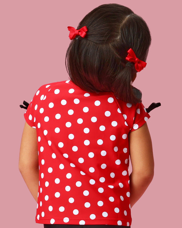 Active Dress Up Tiered Skort Set- Red Vintage Polka Dot