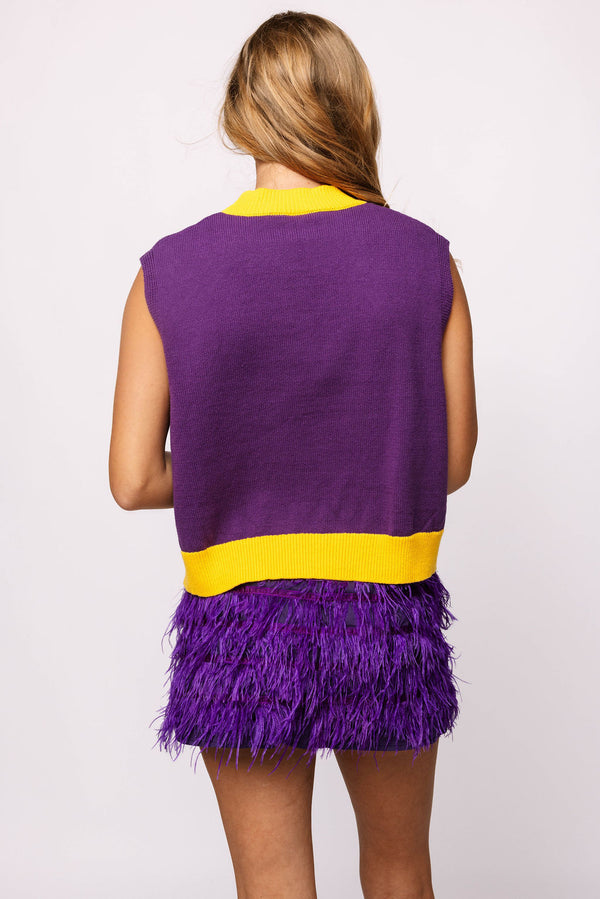 Licensed LSU Pennant Sweater Tank- (Women's)