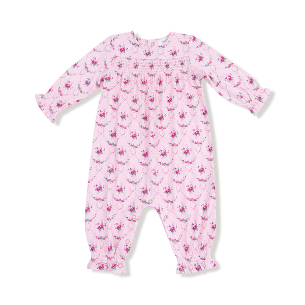 Rose Garden Trellis Smocked Romper
